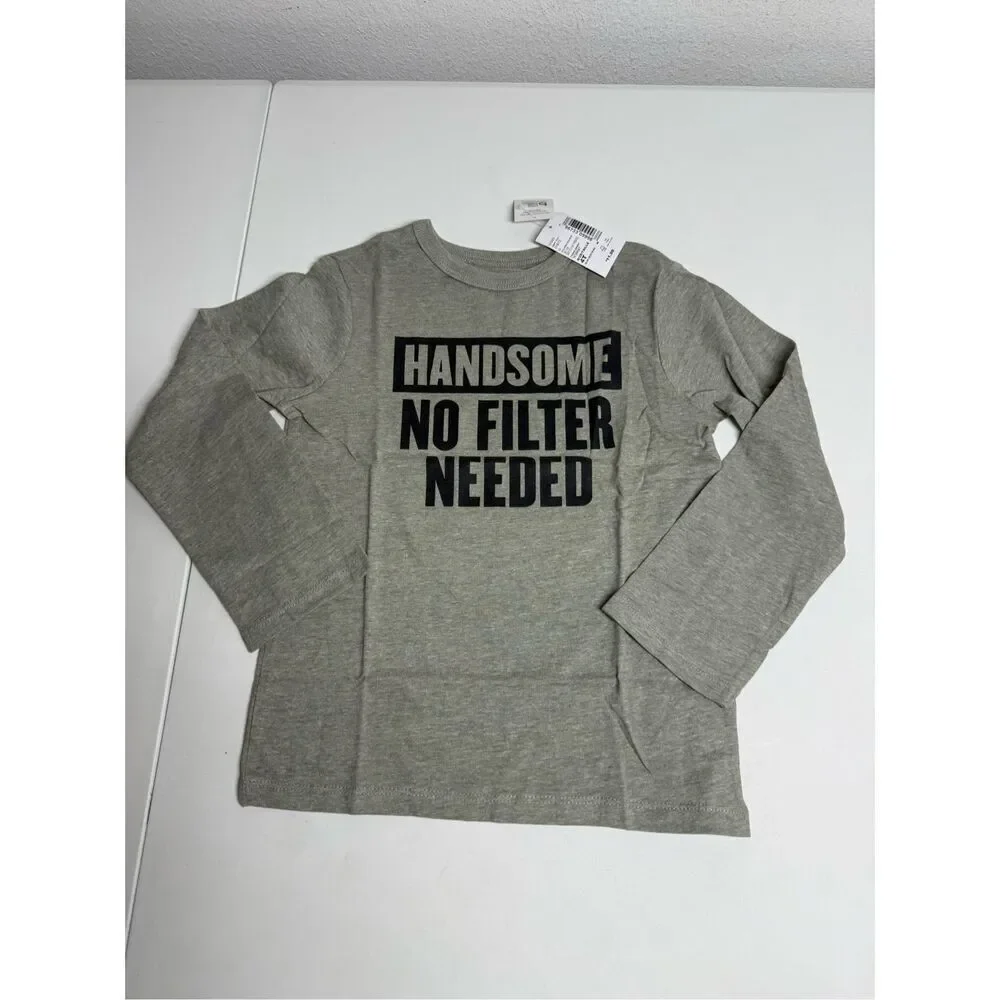 NWT The Children’s Place Handsome Tee Shirt Long Sleeve Green Cotton Size 4T